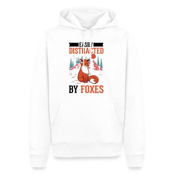 Fuchs Geschenk Rotfuchs - Männer Premium Bio Hoodie - Weiß - Vorne - Nico (187cm)