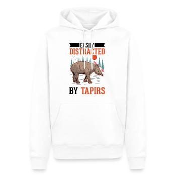 Easily distracted by Tapirs - Männer Premium Bio Hoodie - Weiß - Vorne - Nico (187cm)