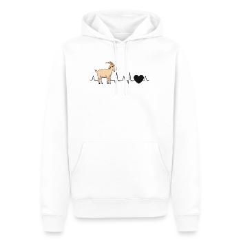 Ziegen Herzschlag Ziegenwirt Ziege - Männer Premium Bio Hoodie - Weiß - Vorne - Nico (187cm)