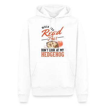 Hérisson Cadeau Hérisson épineux - Sweat à capuche Premium bio Homme - blanc - Devant - Nico (187cm)