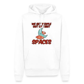 We Get People Out Of Tight Spaces 4 - Männer Premium Bio Hoodie - Weiß - Vorne - Nico (187cm)