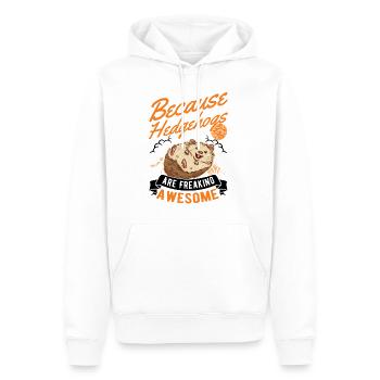 Amoureux du hérisson - Sweat à capuche Premium bio Homme - blanc - Devant - Nico (187cm)