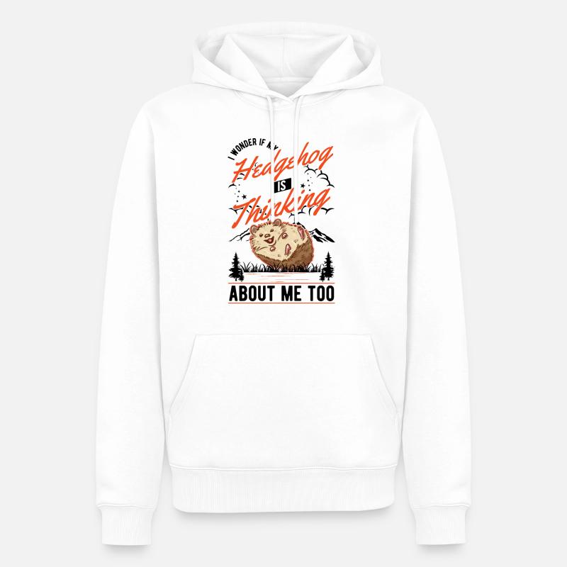 Igel Geschenk Stacheligel - Männer Premium Bio Hoodie - Weiß