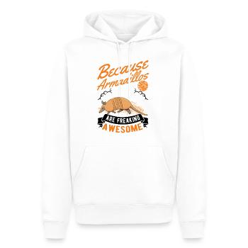 Parce que les tatous sont des tatous vraiment géniaux - Sweat à capuche Premium bio Homme - blanc - Devant - Nico (187cm)