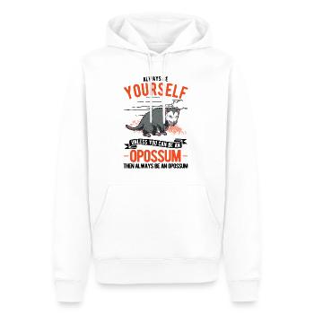 Opossum cadeau opossum marsupial - Sweat à capuche Premium bio Homme - blanc - Devant - Nico (187cm)