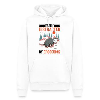Facilement distrait par les opossums Possum Beutelratte - Sweat à capuche Premium bio Homme - blanc - Devant - Nico (187cm)
