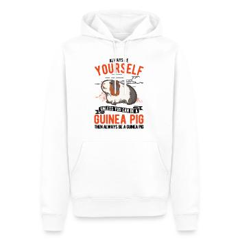Cochon d’Inde cadeau cochon d’Inde - Sweat à capuche Premium bio Homme - blanc - Devant - Nico (187cm)