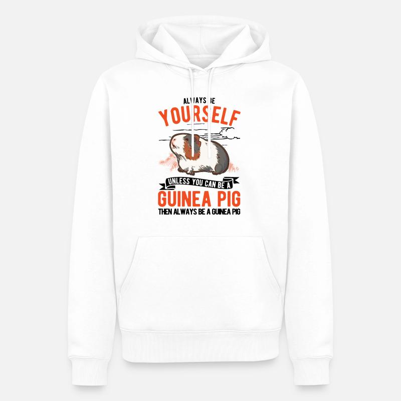 Cochon d’Inde cadeau cochon d’Inde - Sweat à capuche Premium bio Homme - blanc