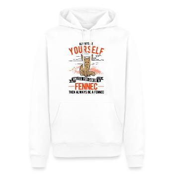 Always be yourses Fennec Wüstenfuchs Fennek - Männer Premium Bio Hoodie - Weiß - Vorne - Nico (187cm)