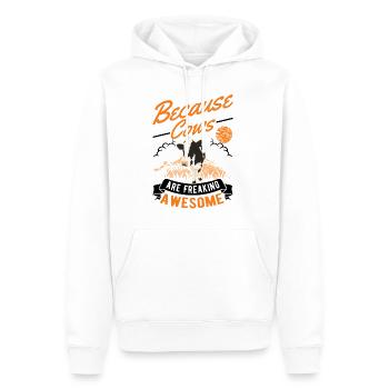 Cow Cattle Breeder Farmer Farmer Cows - Men’s Premium Organic Hoodie - white - Front - Nico (187cm)