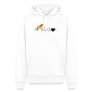Shetland Pony Herzschlag - Männer Premium Bio Hoodie - Weiß - Vorne - Nico (187cm)