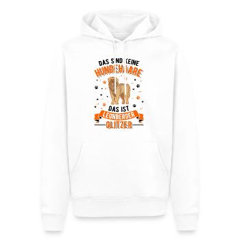 Leonberger Glitzer - Männer Premium Bio Hoodie - Weiß - Vorne - Nico (187cm)