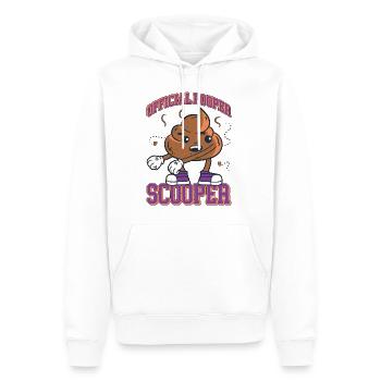 Scooper officiel Pooper 59 - Sweat à capuche Premium bio Homme - blanc - Devant - Nico (187cm)