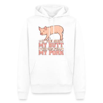 Si tu me frottes les fesses, tu peux tirer mon porc 7 - Sweat à capuche Premium bio Homme - blanc - Devant - Nico (187cm)
