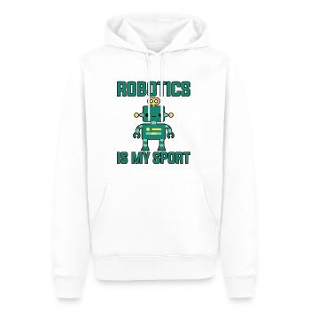 Robotics Is My Sport 2 - Men’s Premium Organic Hoodie - white - Front - Nico (187cm)