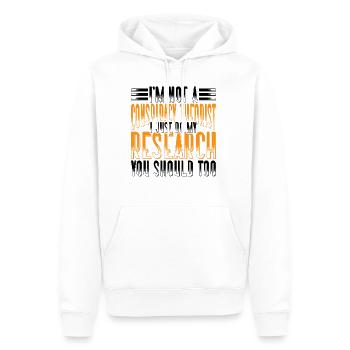 I'm Not A Conspiracy Theorist 7 - Men’s Premium Organic Hoodie - white - Front - Nico (187cm)