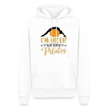 I'm Nicer After Pilates 3 - Männer Premium Bio Hoodie - Weiß - Vorne - Nico (187cm)