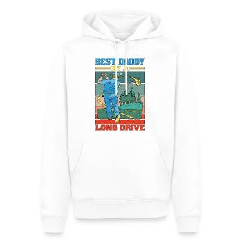 Best Daddy By A Long Drive 3 - Männer Premium Bio Hoodie - Weiß - Vorne - Nico (187cm)