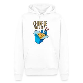 La cuisine chinoise, c’est la vie 4 - Sweat à capuche Premium bio Homme - blanc - Devant - Nico (187cm)
