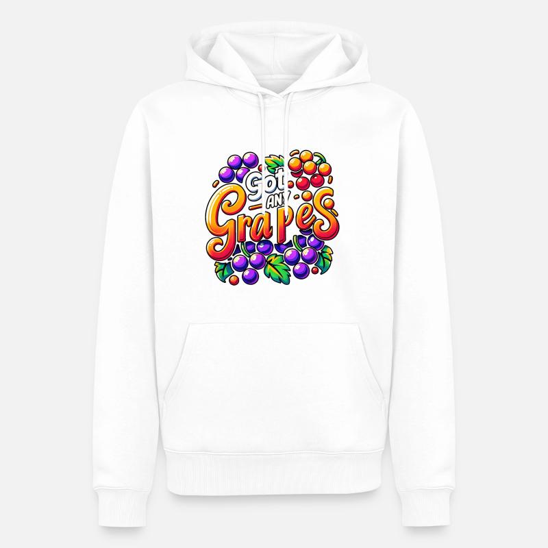 J’ai des raisins 4 - Sweat à capuche Premium bio Homme - blanc