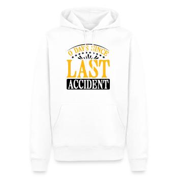 0 Days Since Last Accident 35 - Männer Premium Bio Hoodie - Weiß - Vorne - Nico (187cm)