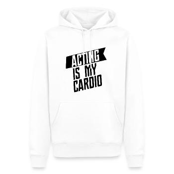 Acting Is My Cardio 3 - Männer Premium Bio Hoodie - Weiß - Vorne - Nico (187cm)