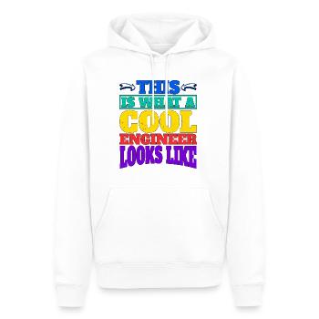 This Is What A Cool Engineer Looks Like 2 - Men’s Premium Organic Hoodie - white - Front - Nico (187cm)