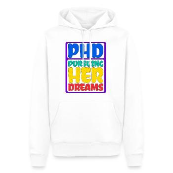 Phd Pursuing Her Dreams 7 - Männer Premium Bio Hoodie - Weiß - Vorne - Nico (187cm)