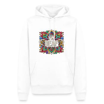 I'm Deaf 43 - Männer Premium Bio Hoodie - Weiß - Vorne - Nico (187cm)