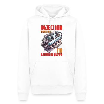 L’injection est agréable mais je préfère être soufflé 16 - Sweat à capuche Premium bio Homme - blanc - Devant - Nico (187cm)