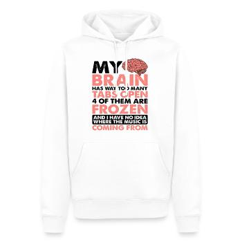 My Brain Has Way Too Many Tabs Open 5 - Männer Premium Bio Hoodie - Weiß - Vorne - Nico (187cm)