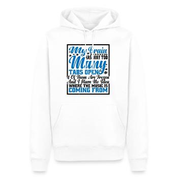 My Brain Has Way Too Many Tabs Open 7 - Männer Premium Bio Hoodie - Weiß - Vorne - Nico (187cm)