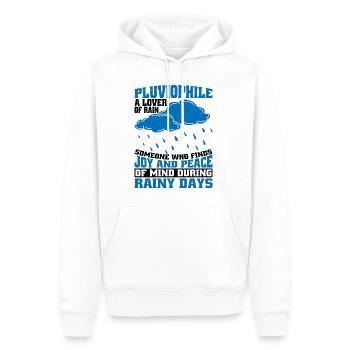 Pluviophile, A Lover Of Rain 5 - Männer Premium Bio Hoodie - Weiß - Vorne - Nico (187cm)