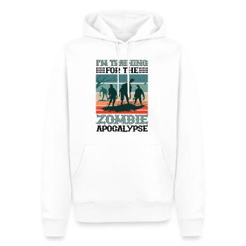 Je m’entraîne pour l’apocalypse zombie 11 - Sweat à capuche Premium bio Homme - blanc - Devant - Nico (187cm)