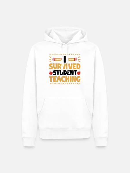 I Survived Student Teaching 7 - Männer Premium Bio Hoodie - Weiß