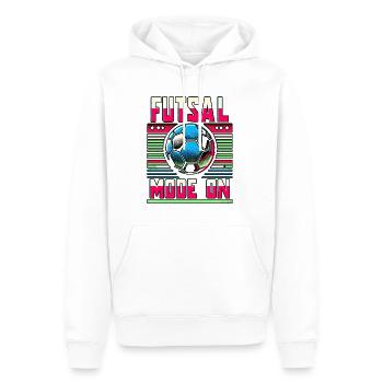 Mode Futsal sur 8 - Sweat à capuche Premium bio Homme - blanc - Devant - Nico (187cm)