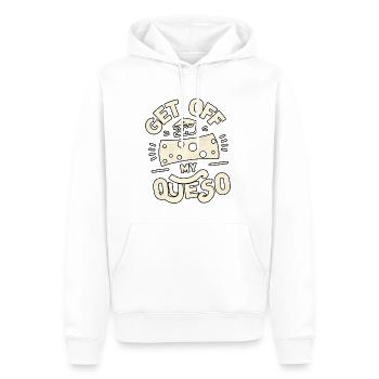 Descends de mon queso 5 - Sweat à capuche Premium bio Homme - blanc - Devant - Nico (187cm)
