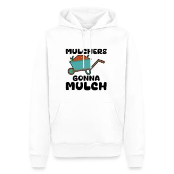 Broyeurs allant au Paillis 4 - Sweat à capuche Premium bio Homme - blanc - Devant - Nico (187cm)