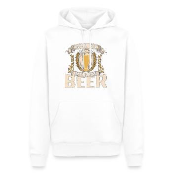 Will Fix Teeth For Beer 3 - Men’s Premium Organic Hoodie - white - Front - Nico (187cm)
