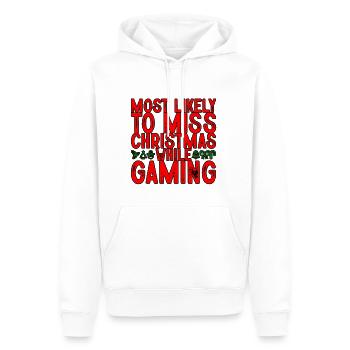 Most Likely To Miss Christmas While Gaming 2 - Männer Premium Bio Hoodie - Weiß - Vorne - Nico (187cm)