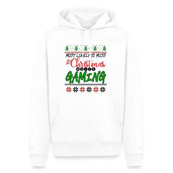 Most Likely To Miss Christmas While Gaming 4 - Männer Premium Bio Hoodie - Weiß - Vorne - Nico (187cm)