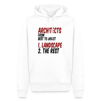 Architects From Best To Worst 1. Landscape 4 - Männer Premium Bio Hoodie - Weiß - Vorne - Nico (187cm)