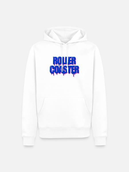 Achterbahn - Männer Premium Bio Hoodie - Weiß