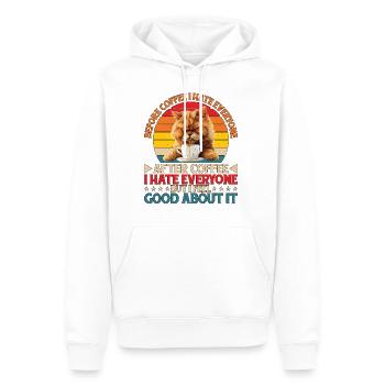 After Coffee I Hate Everyone I Feel Good About It2 - Männer Premium Bio Hoodie - Weiß - Vorne - Nico (187cm)