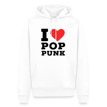 Ich liebe Pop Punk - Männer Premium Bio Hoodie - Weiß - Vorne - Nico (187cm)