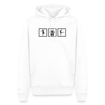ballet - Herre Premium økologisk hoodie - hvid - Foran - Nico (187cm)
