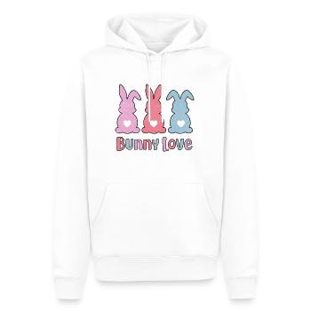Osterhase Kaninchen - Bunny Love - Männer Premium Bio Hoodie - Weiß - Vorne - Nico (187cm)