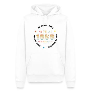 Awesome seit Januar 1969 Jahrgang 55 Jahre Geburtstag - Männer Premium Bio Hoodie - Weiß - Vorne - Nico (187cm)