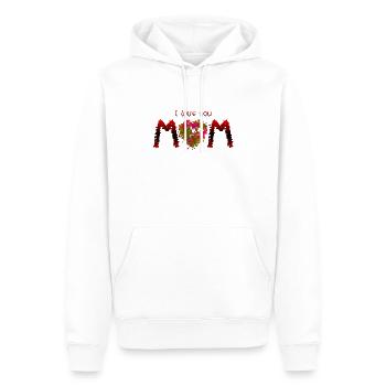 I love you, MOM. Abstract colorful watercolor artist - Men’s Premium Organic Hoodie - white - Front - Nico (187cm)