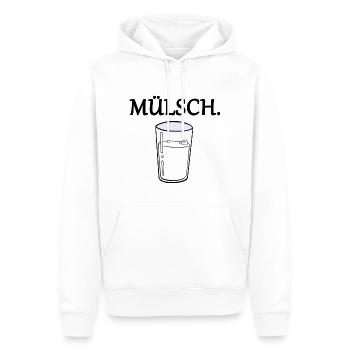 Mülsch 3 - Männer Premium Bio Hoodie - Weiß - Vorne - Nico (187cm)